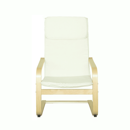 Poltrona Decorativa cor bege PAZ
