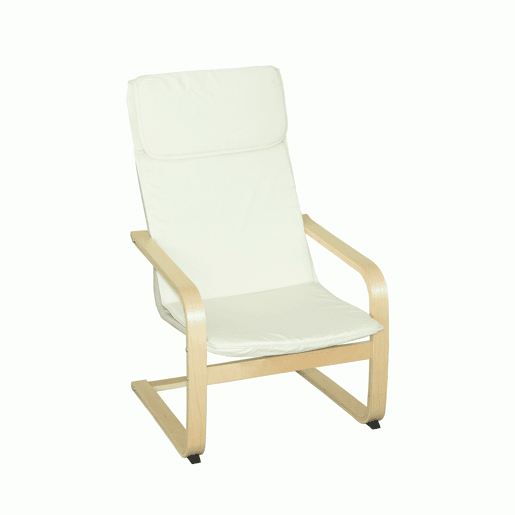 Poltrona Decorativa cor bege PAZ