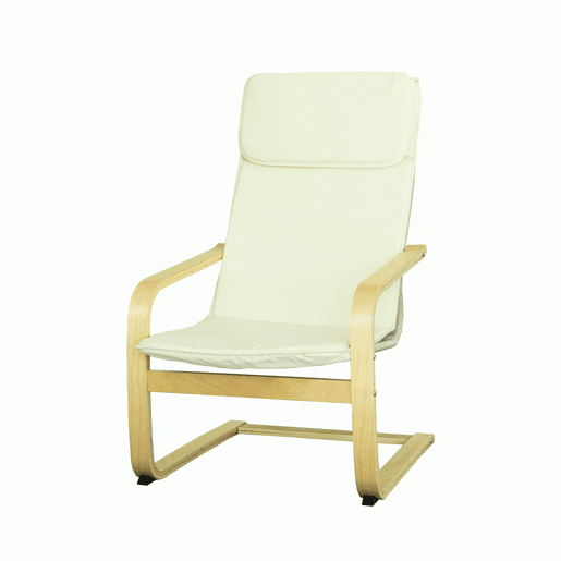 Poltrona Decorativa cor bege PAZ