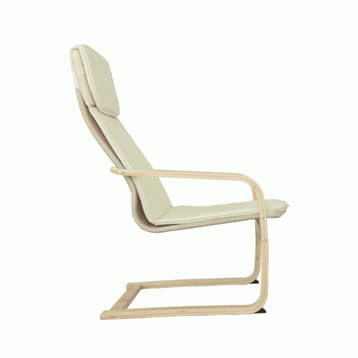 Poltrona Decorativa cor bege PAZ