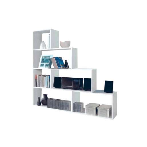Estante 6 espaços STEP branco brilho
