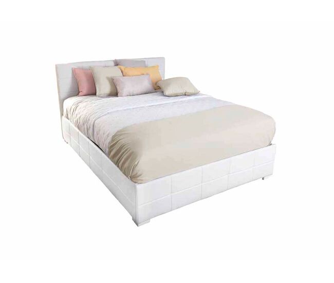 Cama CUORE 135 y 140x190cm color blanco
