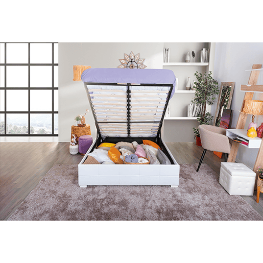 Cama CUORE 135 e 140x190cm cor branco
