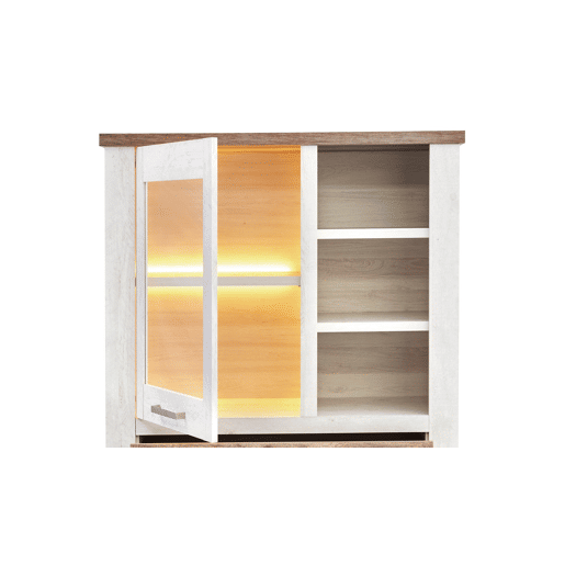 Vitrine baixa 3 portas VERONA carvalho antigo