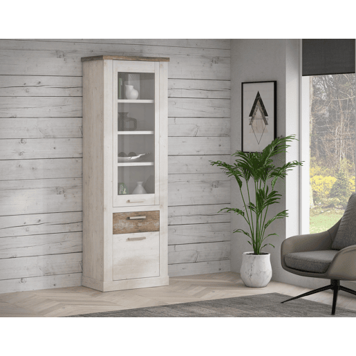 Vitrine alta 2 portas e 1 gaveta VERONA branco
