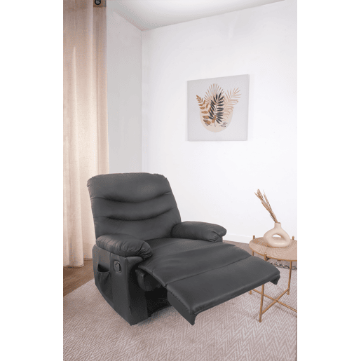 Cadeirão relax motorizado com massagem ROMA preta
