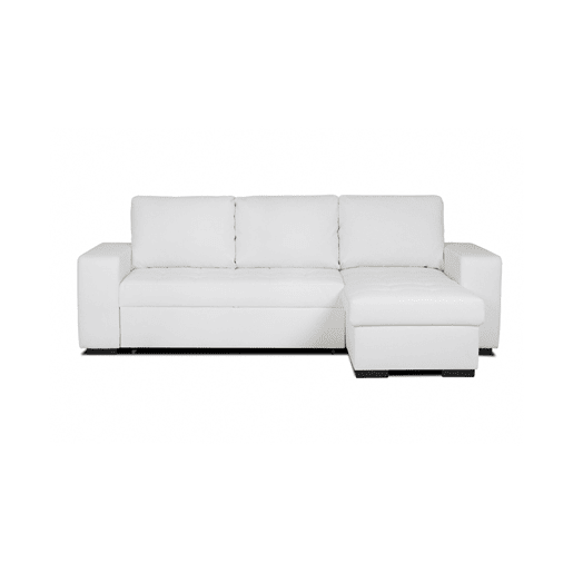 Chaise longue cama de polipele HARRY reversível 3 lugares branco