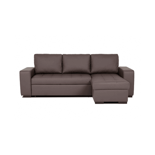 Chaise longue cama polipele HARRY reversível 3 lugares chocolate