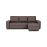 Chaise longue cama polipele HARRY reversível 3 lugares chocolate