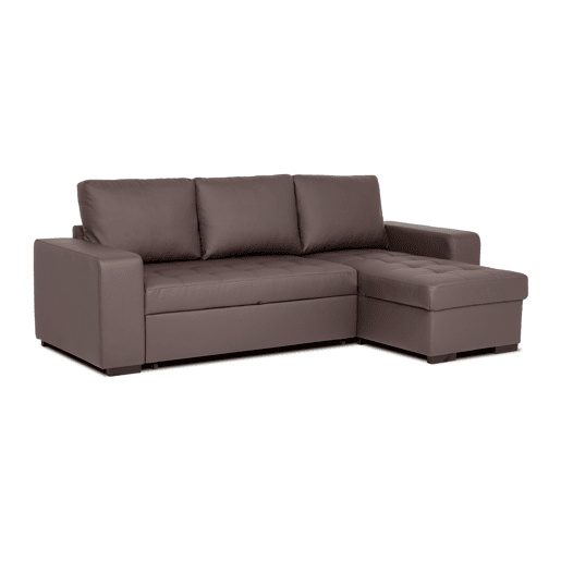 Chaise longue cama polipele HARRY reversível 3 lugares chocolate