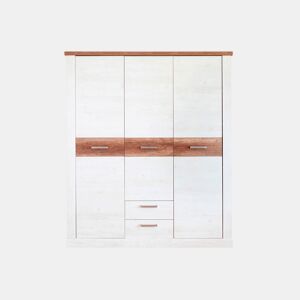 Roupeiro VERONA portas batentes e 2 gavetas 170x199cm carvalho