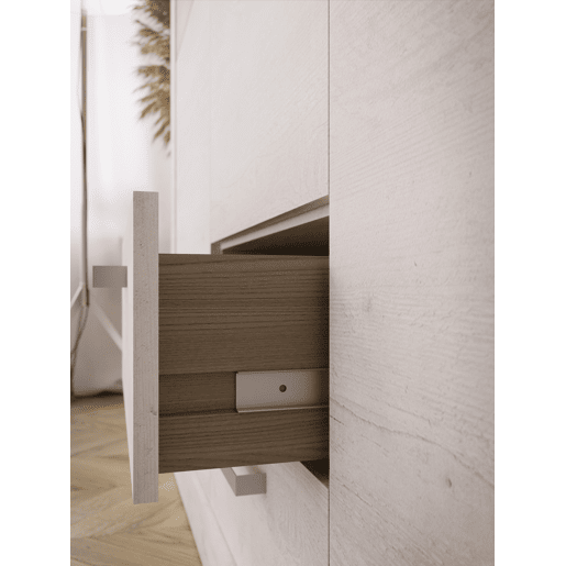 Roupeiro VERONA portas batentes e 2 gavetas 170x199cm carvalho