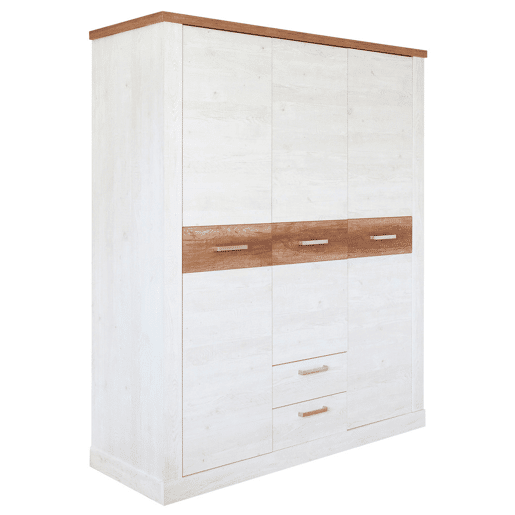Roupeiro VERONA portas batentes e 2 gavetas 170x199cm carvalho
