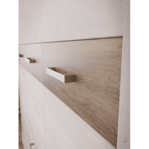 Roupeiro VERONA portas batentes e 2 gavetas 170x199cm carvalho