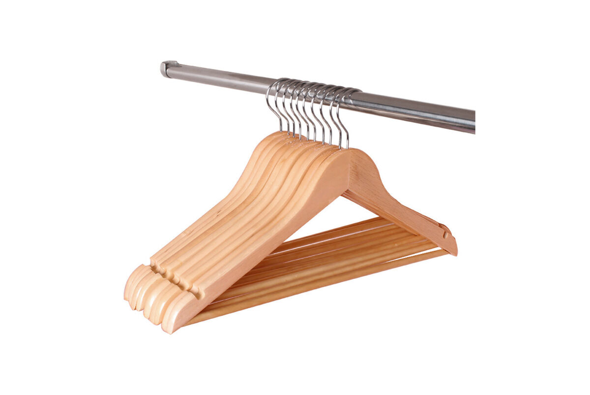 Set de 8 perchas madera 44,5cm