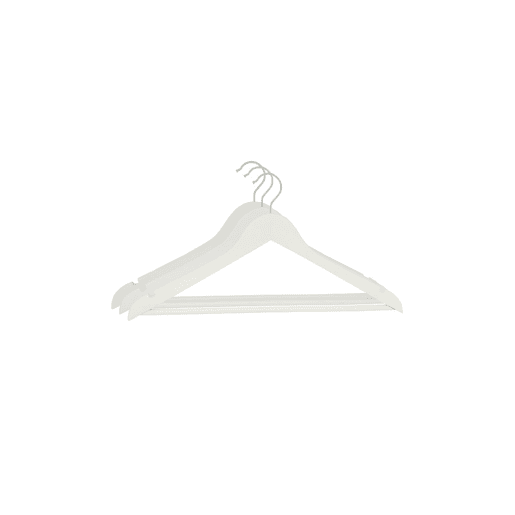 Set de 3 cabides MADERA branco 44,5cm