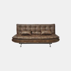 Sofá cama WILLEM 3 lugares castanho