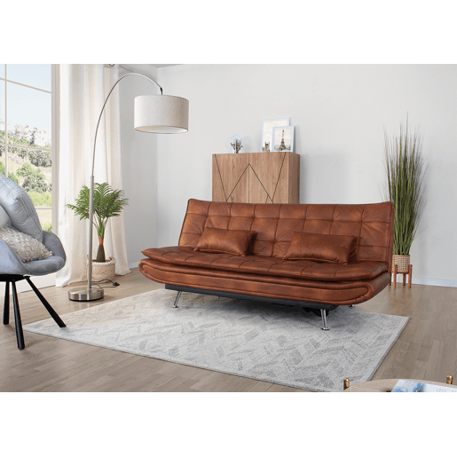 Sofá cama WILLEM 3 lugares castanho