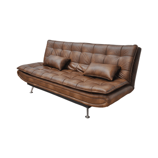 Sofá cama WILLEM 3 lugares castanho
