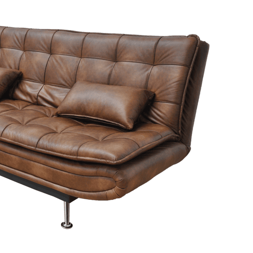 Sofá cama WILLEM 3 lugares castanho
