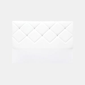 Cabeceira DIAMONDS pele sintética branco 160x120cm