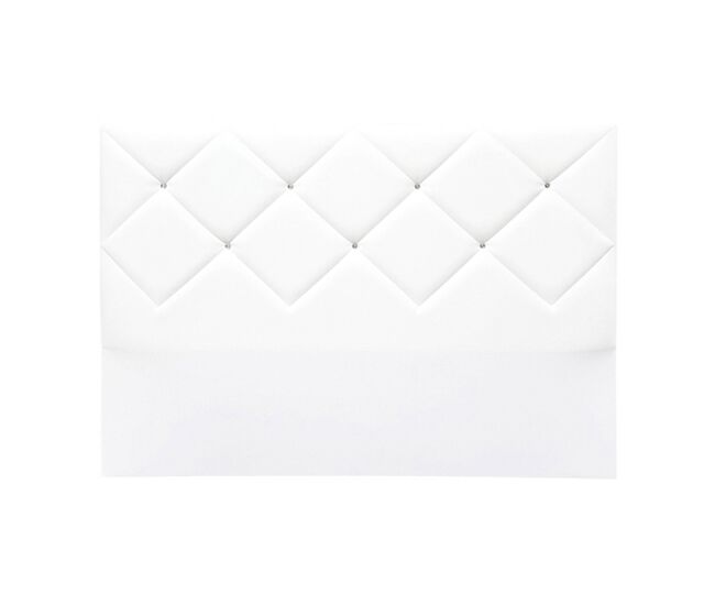 Cabecero DIAMONDS polipiel blanco 160x120cm