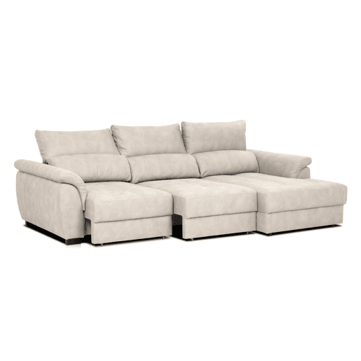 Chaise longue BENSON com cama dereita 4 lugares cinza