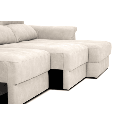 Chaise longue BENSON com cama dereita 4 lugares cinza