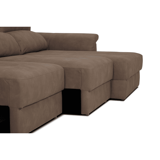 Chaise longue BENSON com cama dereita 4 lugares chocolate