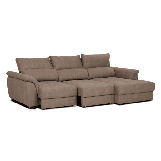 Chaise longue BENSON com cama dereita 4 lugares vison