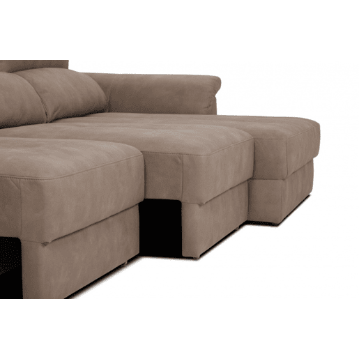 Chaise longue BENSON com cama dereita 4 lugares vison