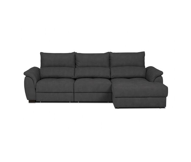 Chaise longue con cama benson derecha 4 plazas negro