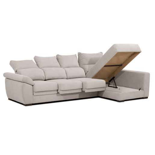 Chaise longue ARGOS reversível 4 lugares bege