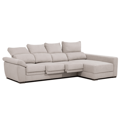 Chaise longue ARGOS reversível 4 lugares bege
