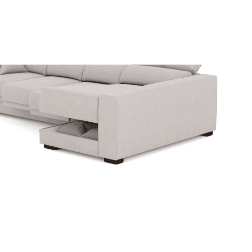 Chaise longue ARGOS reversível 4 lugares bege