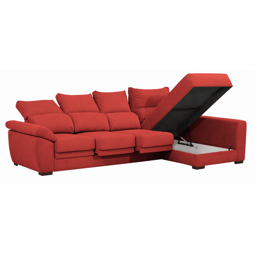 Chaise longue ARGOS reversível 4 lugares vermelho