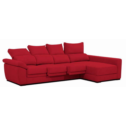 Chaise longue ARGOS reversível 4 lugares vermelho