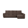 Chaise longue ARGOS reversível 4 lugares castanho