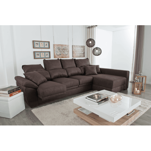 Chaise longue ARGOS reversível 4 lugares castanho