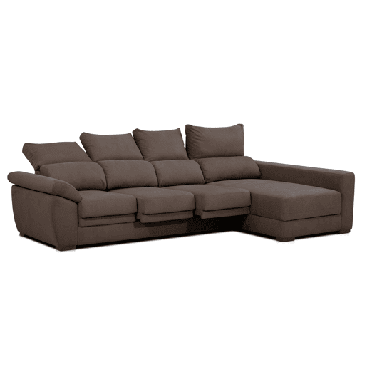 Chaise longue ARGOS reversível 4 lugares castanho