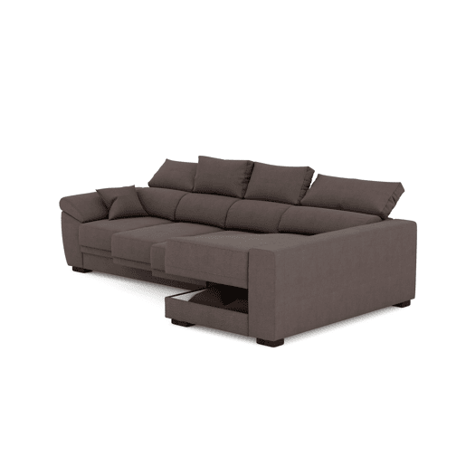Chaise longue ARGOS reversível 4 lugares castanho