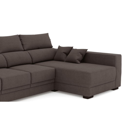 Chaise longue ARGOS reversível 4 lugares castanho