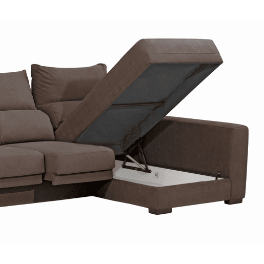 Chaise longue ARGOS reversível 4 lugares castanho