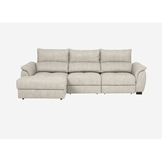 Chaise longue BENSON com cama esquerda 4 lugares cinza Chaise longue BENSON com cama esquerda 4 lugares cinza