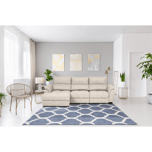Chaise longue BENSON com cama esquerda 4 lugares cinza Chaise longue BENSON com cama esquerda 4 lugares cinza