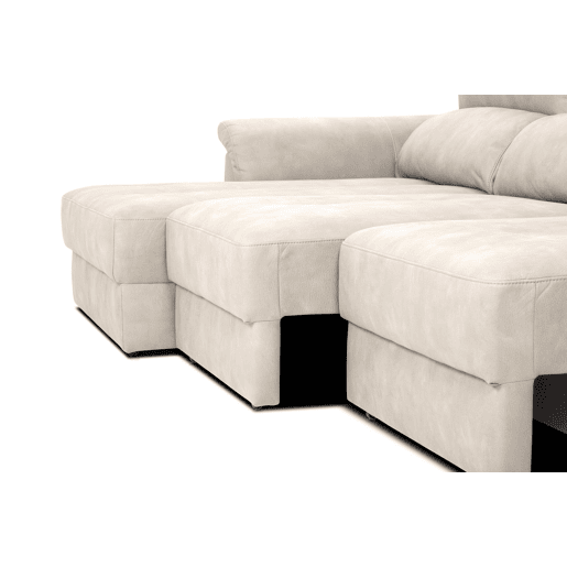 Chaise longue BENSON com cama esquerda 4 lugares cinza Chaise longue BENSON com cama esquerda 4 lugares cinza