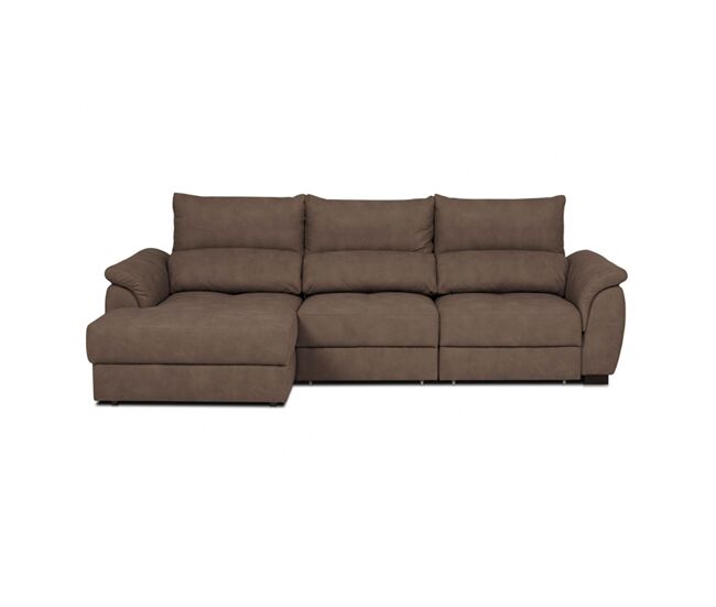 Chaise longue con cama benson izquierda 4 plazas chocolate