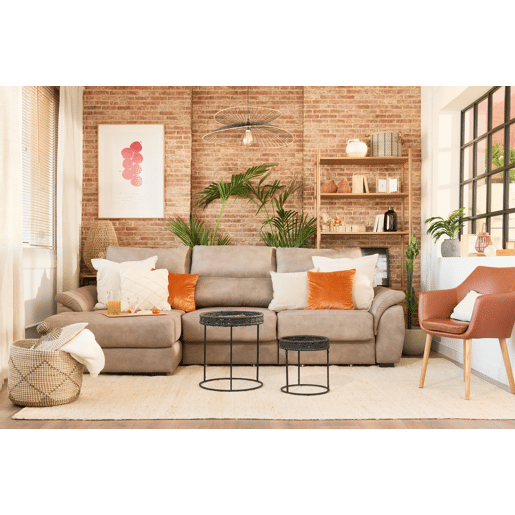 Chaise longue BENSON com cama esquerda 4 lugares chocolate