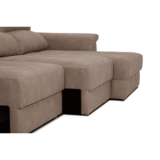 Chaise longue BENSON com cama esquerda 4 lugares chocolate