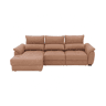 Chaise longue BENSON com cama esquerda 4 lugares camelo